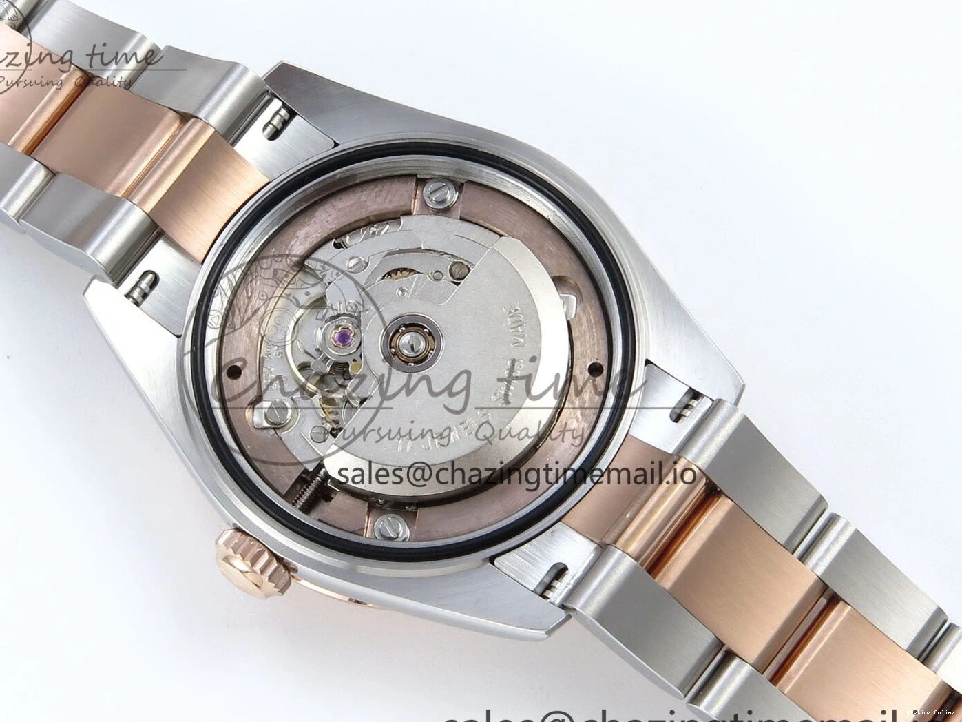 0515 Sleek DateJust 31 278381RBR ARF 1:1 Best Edition 904L Steel RG Roman Dial Diamonds Bezel on SS RG Oyster Bracelet ETA 382